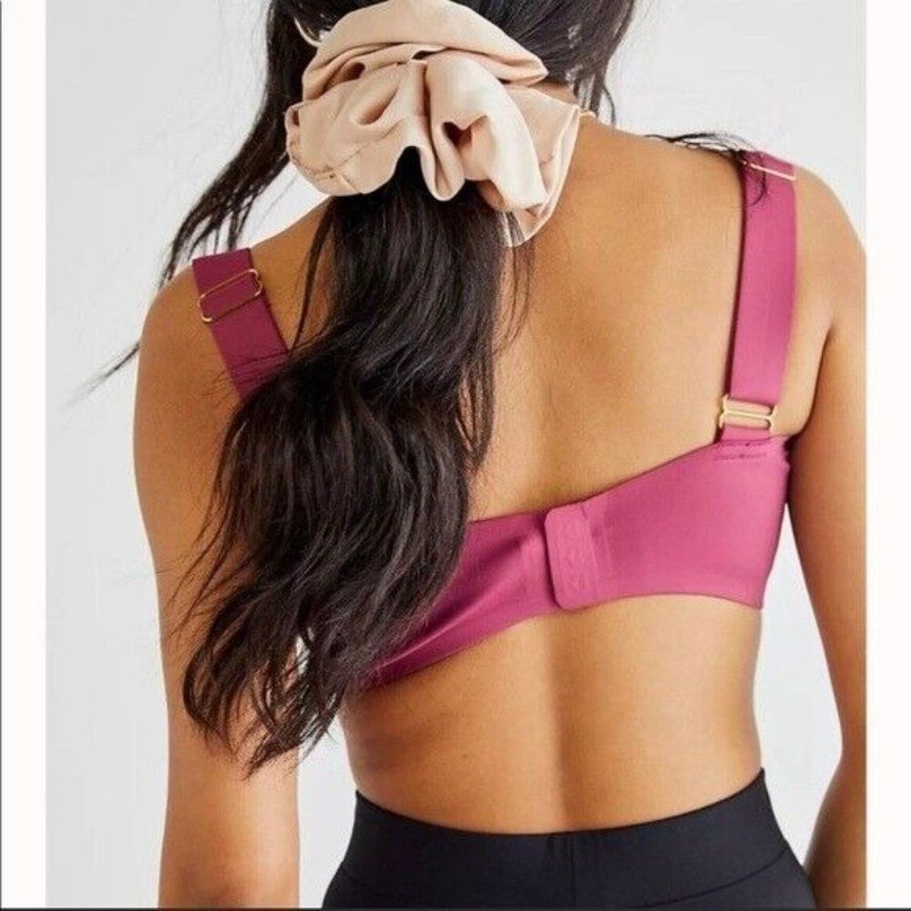 Free People Naomi Longline Bra Dried Rose Size Medium FP - Picture 4 of 9